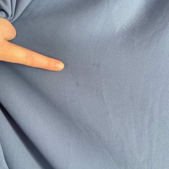 ASOS GLAMOROUS CURVE DRESS Women’s Size 22 Blue Smocked Long Sleeve Midi - Picture 12 of 12